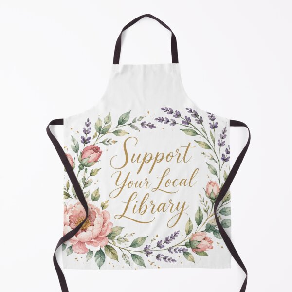 Item preview, Support Your Local Library - Floral Book Tote designed and sold by sadedream.