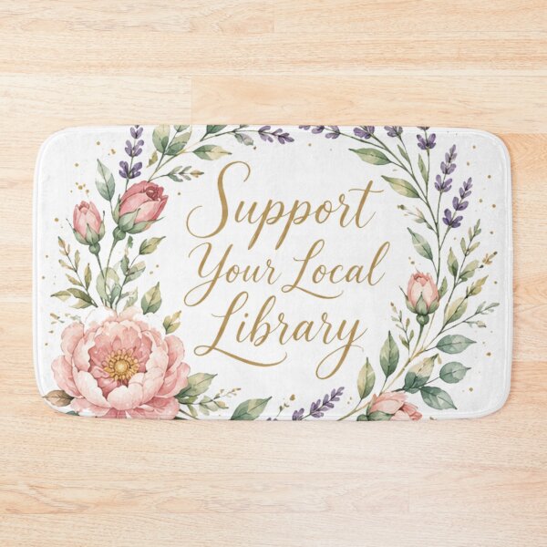 Item preview, Support Your Local Library - Floral Book Tote designed and sold by sadedream.
