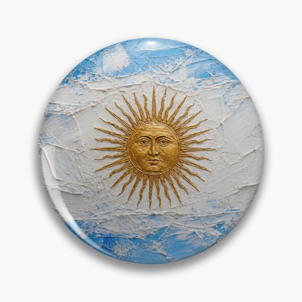 Item preview, Argentina Blue & White Abstract Art | Textured Flag Inspired Impasto Painting designed and sold by Jandedan.