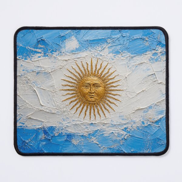 Item preview, Argentina Blue & White Abstract Art | Textured Flag Inspired Impasto Painting designed and sold by Jandedan.