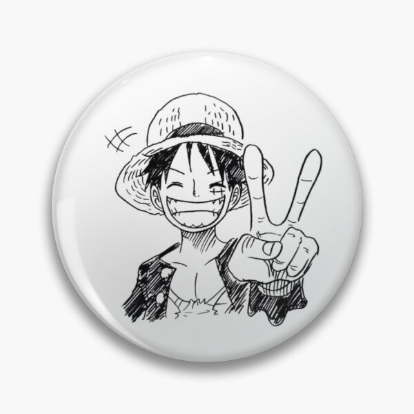 Item preview, Cheerful Straw Hat Boy Smiling with Peace Sign Sketch designed and sold by Snowdog-Art.