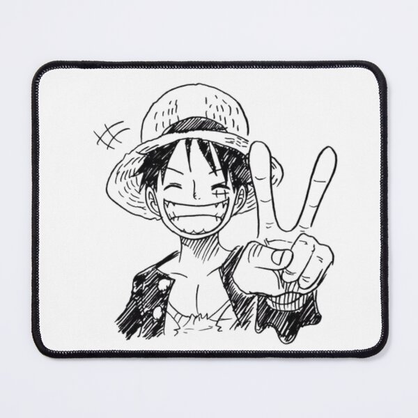 Item preview, Cheerful Straw Hat Boy Smiling with Peace Sign Sketch designed and sold by Snowdog-Art.