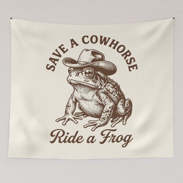 Item preview, Save A Cowhorse Ride A Frog Funny Cowboy Rodeo designed and sold by Y-Vibes.
