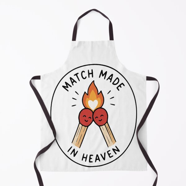 Item preview, Match Made in Heaven | Cute Matchstick Pun Sticker | Romantic Fire Match Illustration designed and sold by Mike Draws.