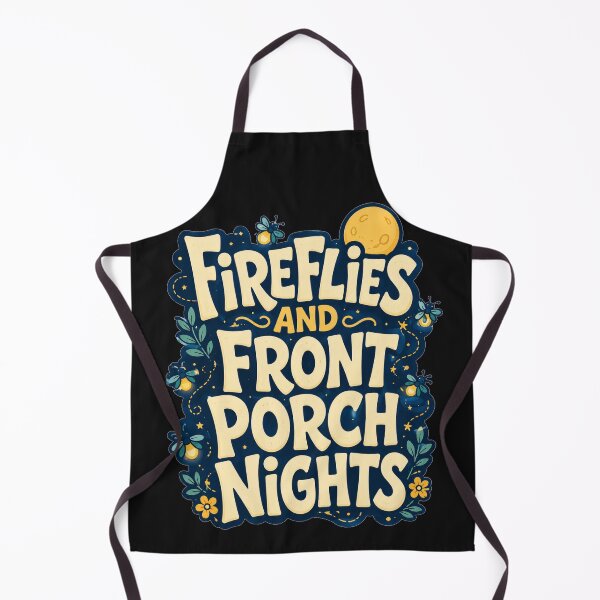 Item preview, Fireflies And Front Porch Nights Folk Art Floral Lettering Summer Nostalgia Gift for Country Lovers designed and sold by Nightarel.