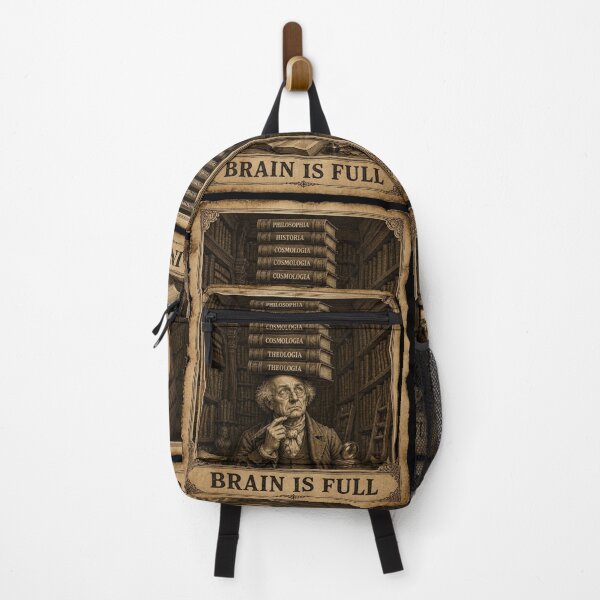 Item preview, Brain Is Full Funny Student Humor Vintage Academic Design designed and sold by thoughtswear.