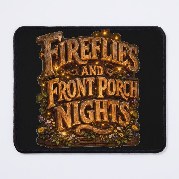 Item preview, Fireflies And Front Porch Nights Vintage Wood Engraving Art Summer Nostalgia Gift for Nostalgia Lovers designed and sold by Nightarel.