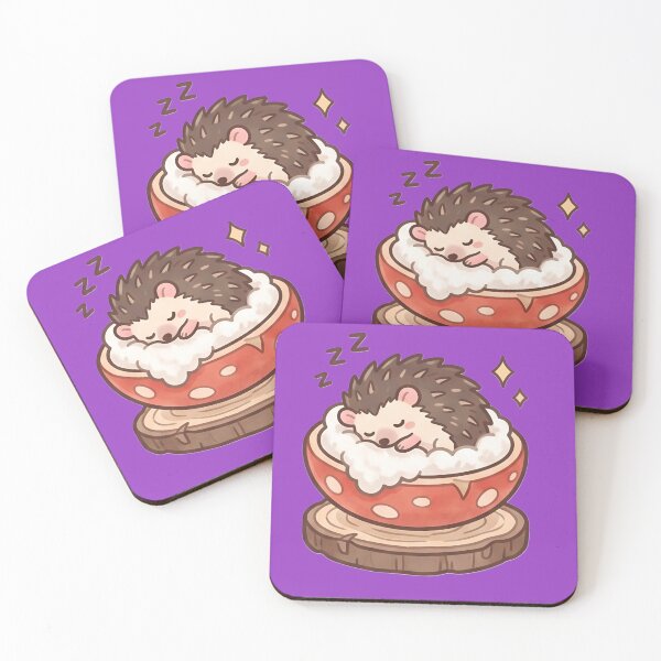 Item preview, Kawaii Sleepy Hedgehog Cottagecore Art designed and sold by RADesignHub.