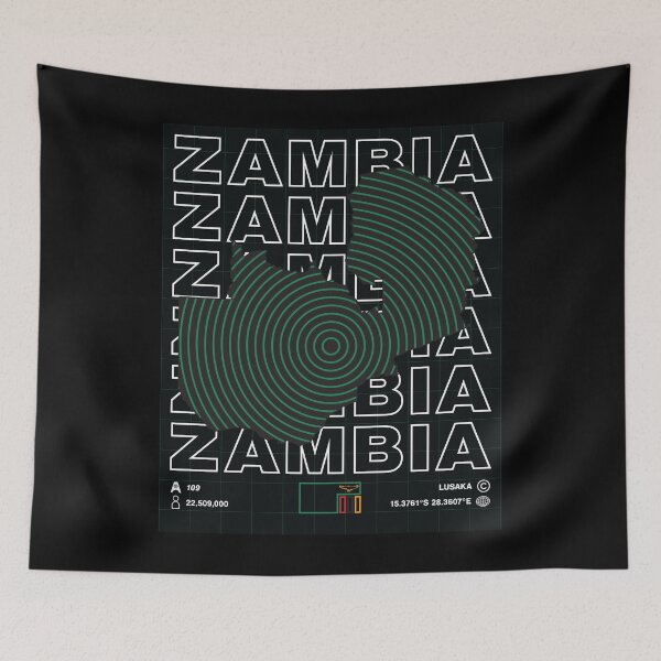 Item preview, Zambia Minimal Map designed and sold by Atlas-Array.