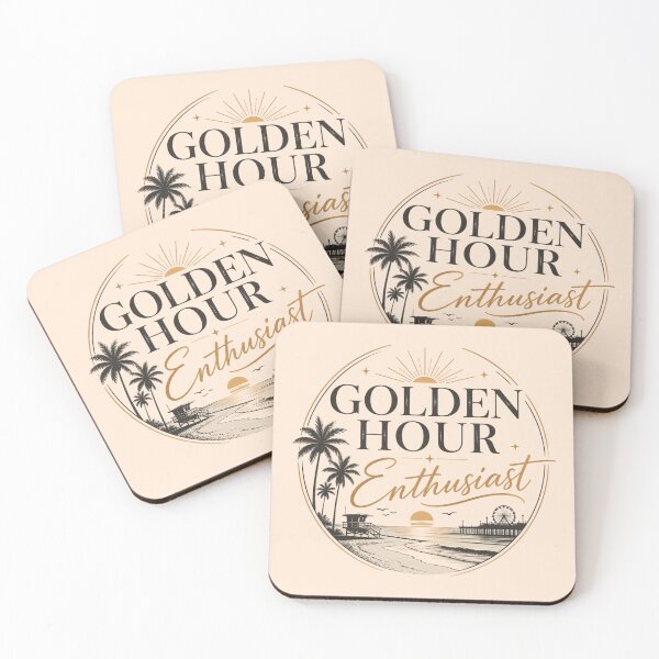 Item preview, Golden Hour Enthusiast | Sunset Beach Lover Aesthetic Typography Design designed and sold by TheStephanieRome.