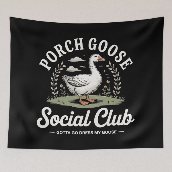 Item preview, Porch Goose Social Club Gotta Go Dress My Goose T-Shirt | Vintage Farmhouse Goose Graphic Gift designed and sold by Trendably.