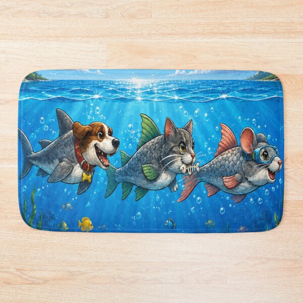 Item preview, Cute animal swimming challenge  designed and sold by urbanshop7.