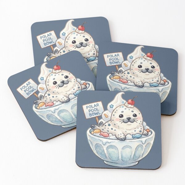 Item preview, "Polar Pool Bowl" Seal Sundae designed and sold by Megaera8.