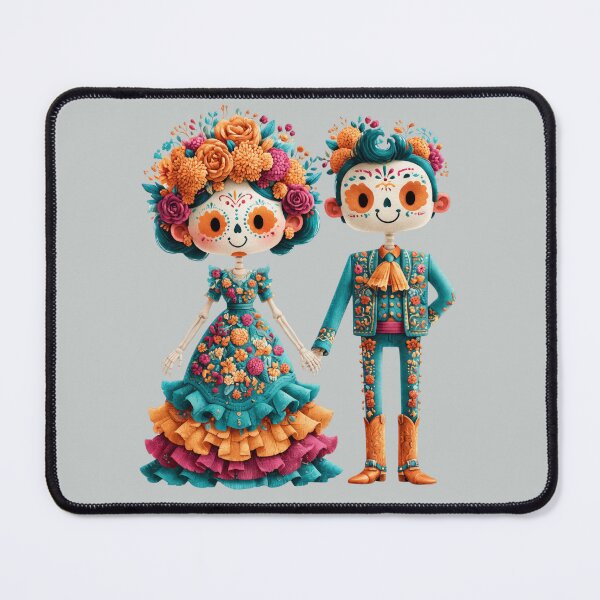 Item preview, Cute Dia de Muertos Catrina Couple | Mexican Folk Art designed and sold by MythicMood.