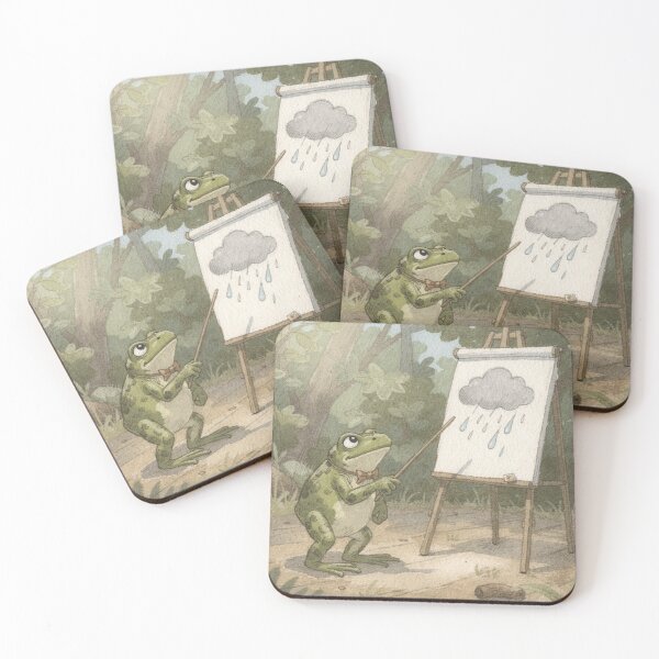 Item preview, Toad Weather Forecaster Predicting Certain Rain Cottagecore Art designed and sold by PictorialWhimsy.