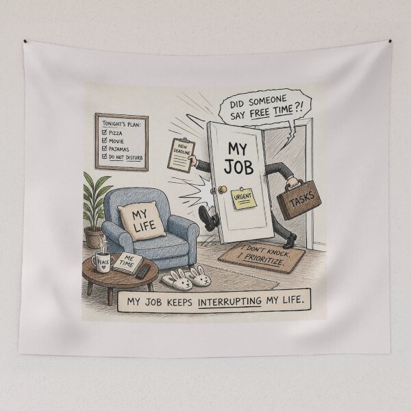 Item preview, My job keeps interrupting my life. designed and sold by CinemaChronik.