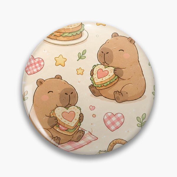 Item preview, Capybara Love Sandwich Pattern designed and sold by Soft Berry Studio.