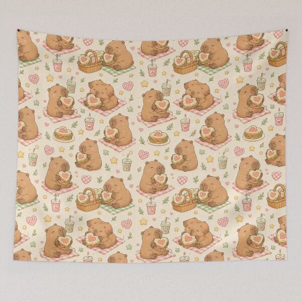 Item preview, Capybara Love Sandwich Pattern designed and sold by Soft Berry Studio.