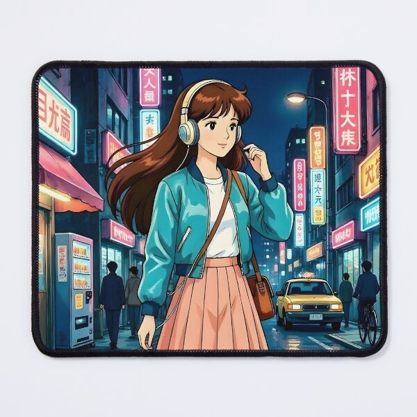 Item preview, Neon Nostalgia - Retro 80s Anime Girl designed and sold by Dhenin Studio.