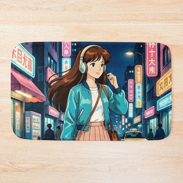 Item preview, Neon Nostalgia - Retro 80s Anime Girl designed and sold by Dhenin Studio.