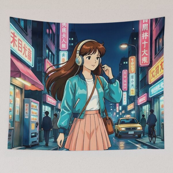 Item preview, Neon Nostalgia - Retro 80s Anime Girl designed and sold by Dhenin Studio.