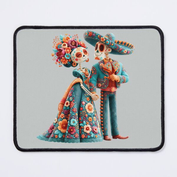 Item preview, Cute Dia de Muertos Catrina Couple | Mexican Folk Art designed and sold by MythicMood.