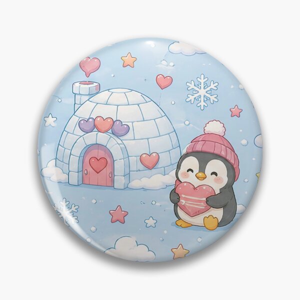 Item preview, Penguin Heart Igloo Pattern designed and sold by Soft Berry Studio.