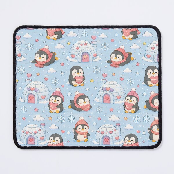 Item preview, Penguin Heart Igloo Pattern designed and sold by Soft Berry Studio.