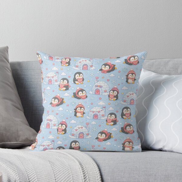 Item preview, Penguin Heart Igloo Pattern designed and sold by Soft Berry Studio.