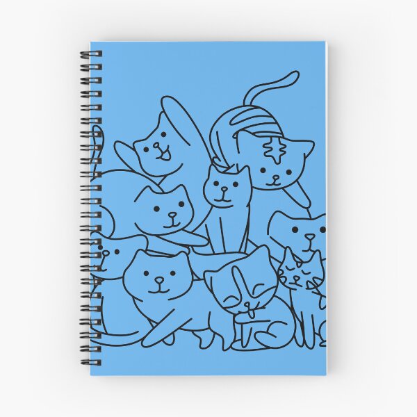 Item preview, Cute Cat Group Line Art Illustration designed and sold by BuckaBaby.