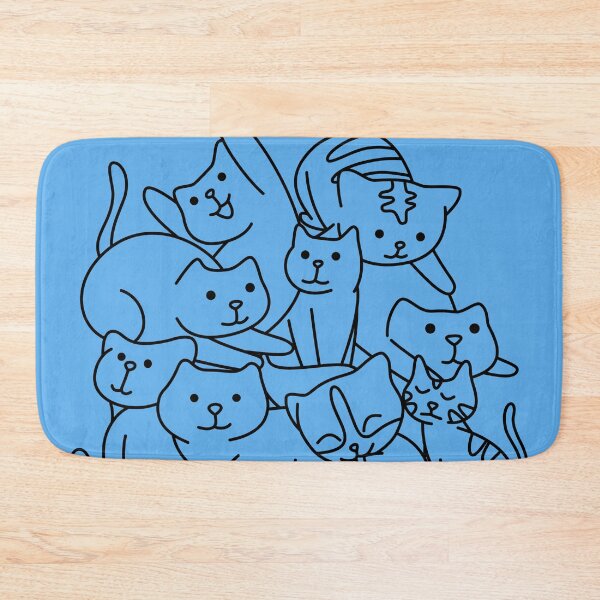 Item preview, Cute Cat Group Line Art Illustration designed and sold by BuckaBaby.