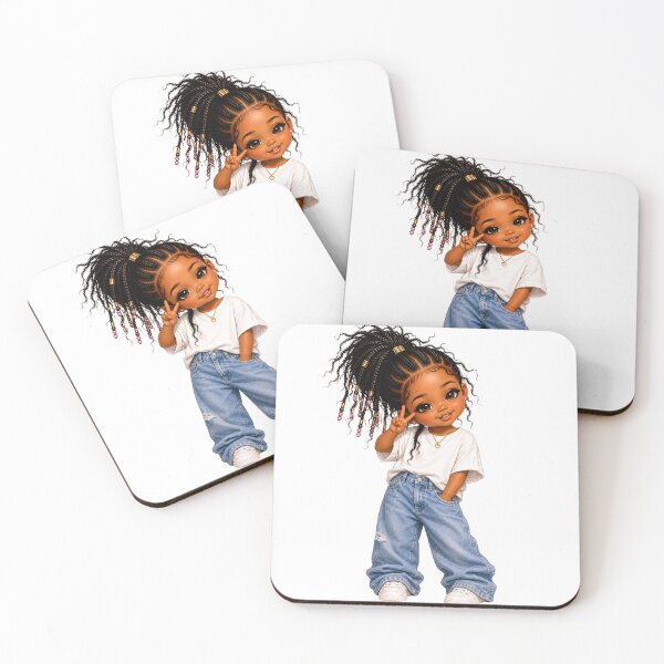 Item preview, Cute Girl Chibi | Oversized Jeans Kawaii Cartoon | Stylish Braided Girl Illustration designed and sold by MissDJLI.