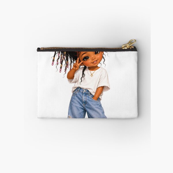 Item preview, Cute Girl Chibi | Oversized Jeans Kawaii Cartoon | Stylish Braided Girl Illustration designed and sold by MissDJLI.