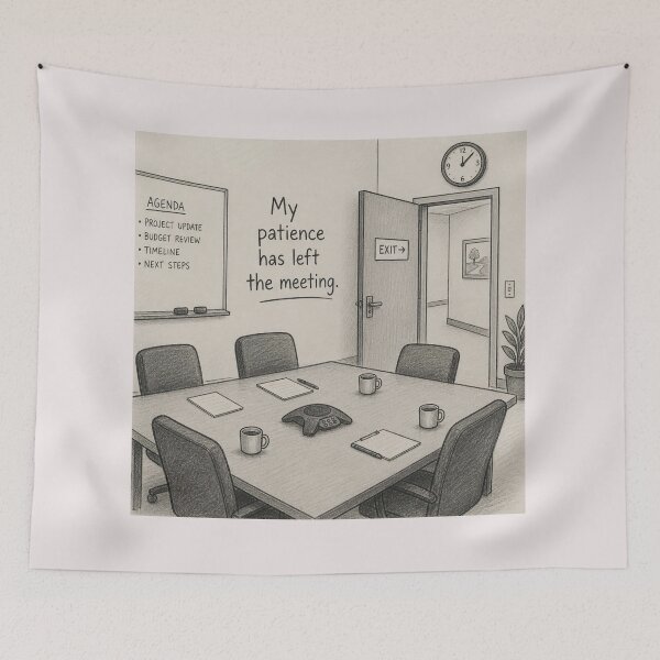 Item preview, My patience has left the meeting. designed and sold by CinemaChronik.