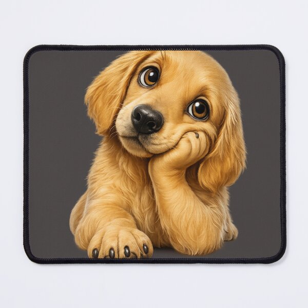 Item preview, Cute Golden Retriever Puppy | Adorable 3D Dog Illustration | Golden Retriever Lover Gift designed and sold by Golden Era Studio.