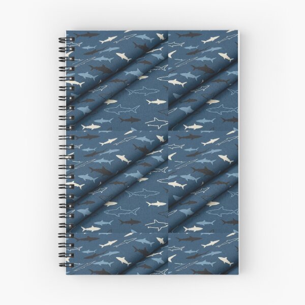 Item preview, Minimalist Blue Shark - Modern White and Black Ocean Art designed and sold by OddlySticky.