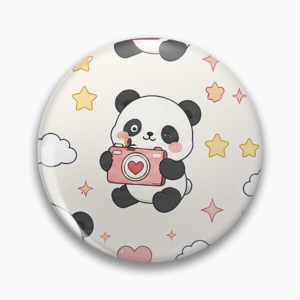 Item preview, Panda Love Camera Pattern designed and sold by Soft Berry Studio.
