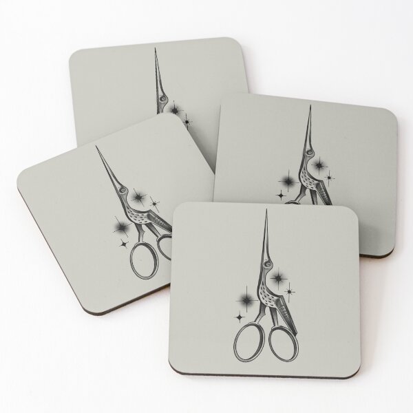 Item preview, Stork Scissors – Hand-Drawn Vintage Sewing Illustration designed and sold by suzysworld.