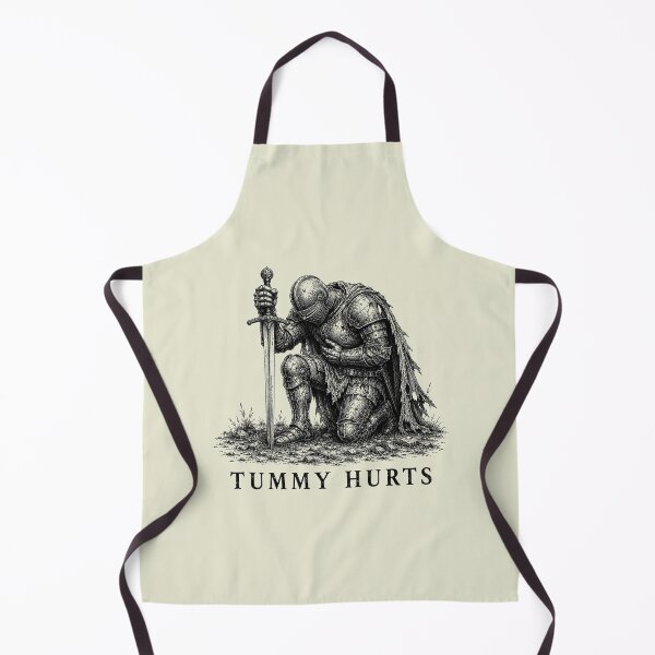 Item preview, Tummy Hurts Funny Medieval Knight Dark Fantasy designed and sold by Doodletext.