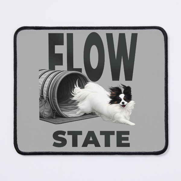 Item preview, Flow State – Agility Papillon Running Through Tunnel | Dog Sport Premium Design designed and sold by PapillonArtStudio.