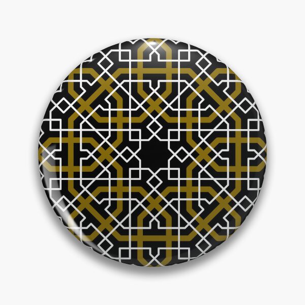 Item preview, Dual Level pattern in black, white, and gold designed and sold by mathemartiste.