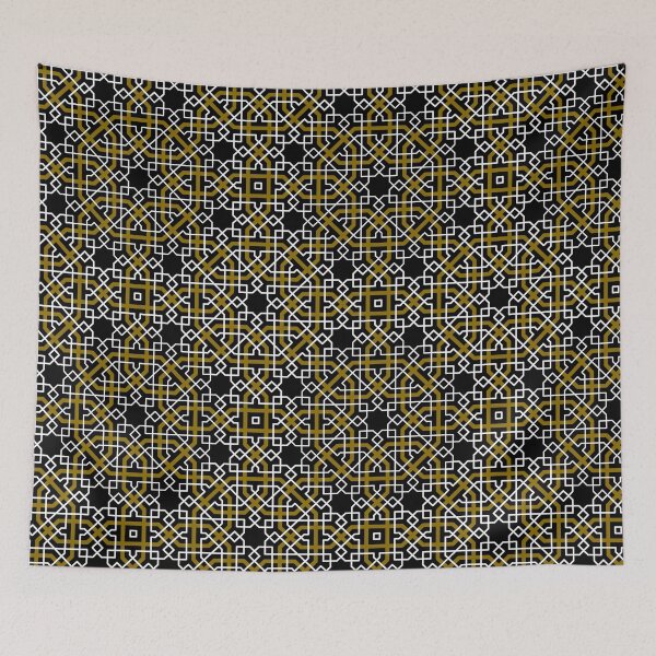 Item preview, Dual Level pattern in black, white, and gold designed and sold by mathemartiste.