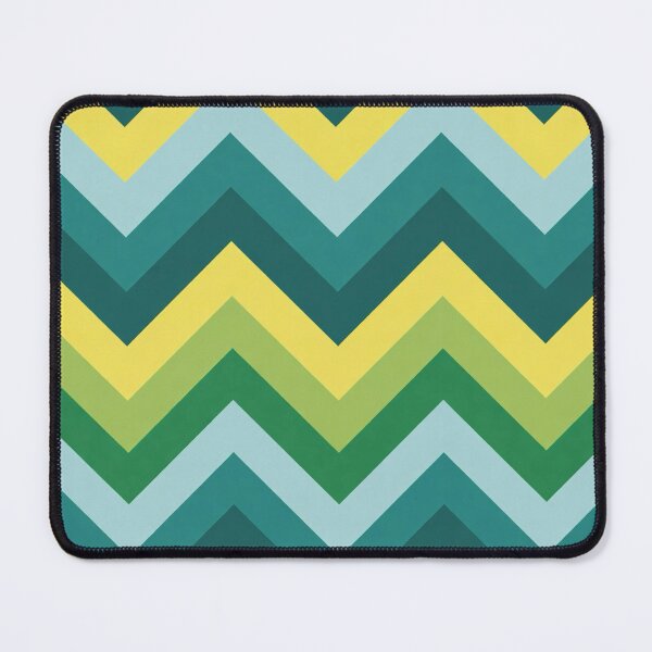 Item preview, Mid Century Chevron Pattern | Teal Green Yellow designed and sold by Vileprint.