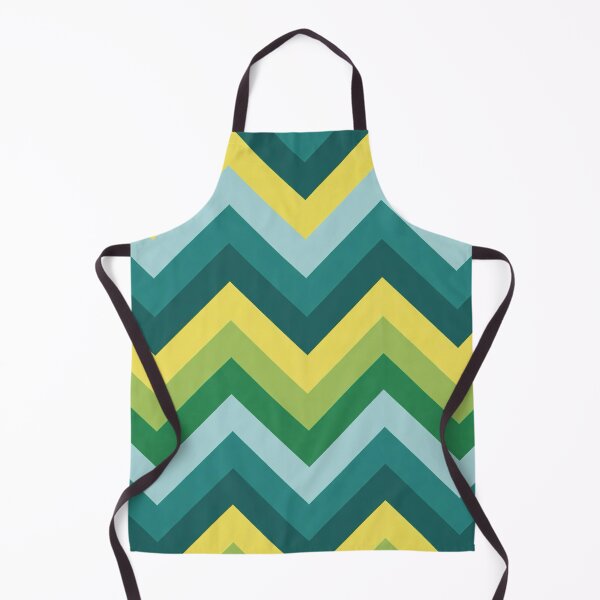 Item preview, Mid Century Chevron Pattern | Teal Green Yellow designed and sold by Vileprint.