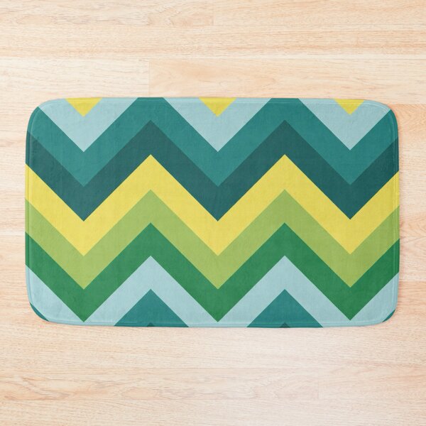 Item preview, Mid Century Chevron Pattern | Teal Green Yellow designed and sold by Vileprint.