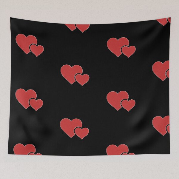 Item preview, Red Embroidered Hearts Minimalist Love Design designed and sold by PatternPopp.