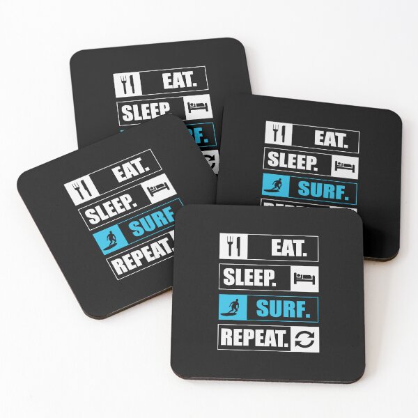 Item preview, Eat Sleep Surf Repeat Surfing designed and sold by MalwasBasket.