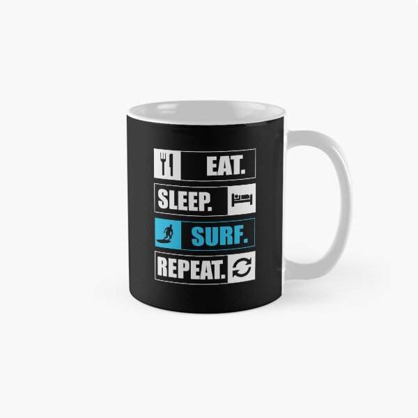 Item preview, Eat Sleep Surf Repeat Surfing designed and sold by MalwasBasket.