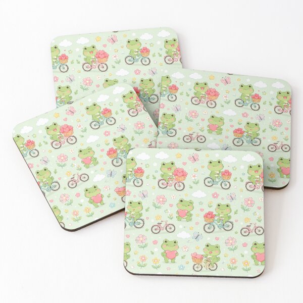 Item preview, Frog Heart Bicycle Pattern designed and sold by Soft Berry Studio.