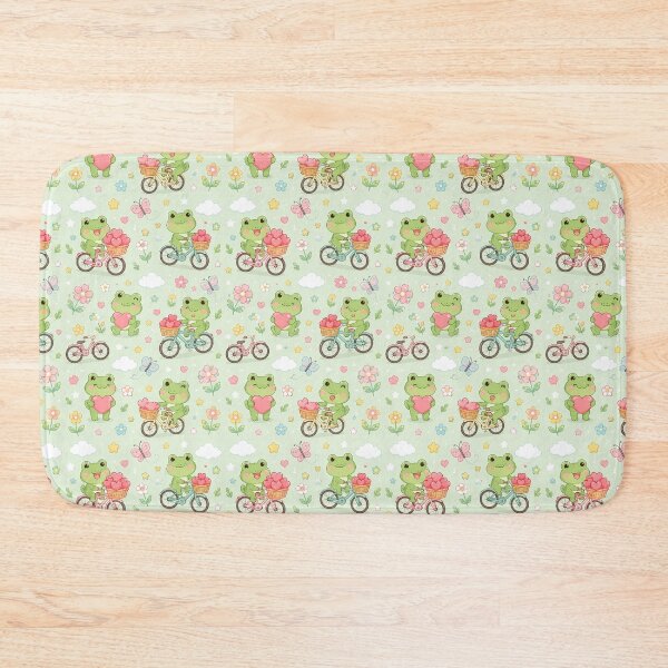 Item preview, Frog Heart Bicycle Pattern designed and sold by Soft Berry Studio.